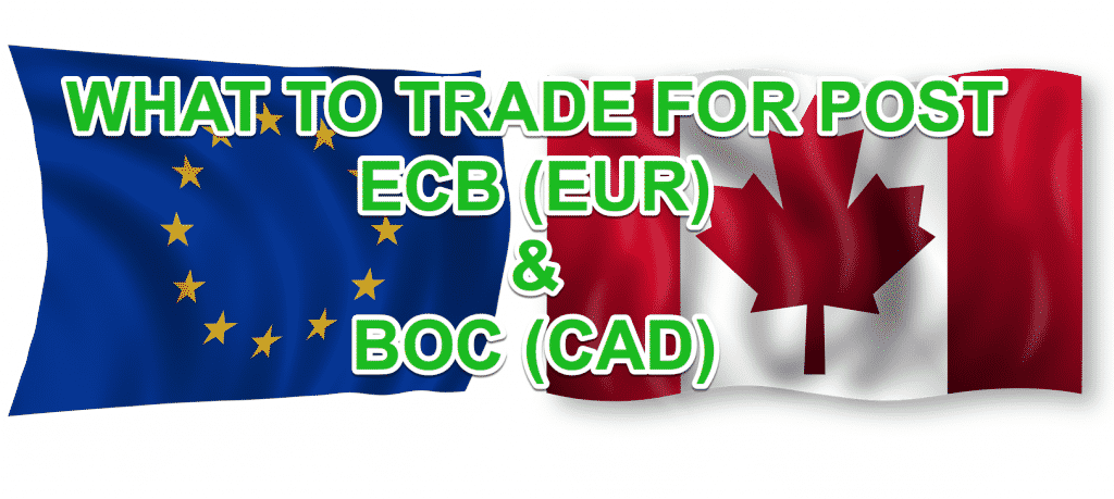 what to trade for post ecb (EUR) and boc (CAD)